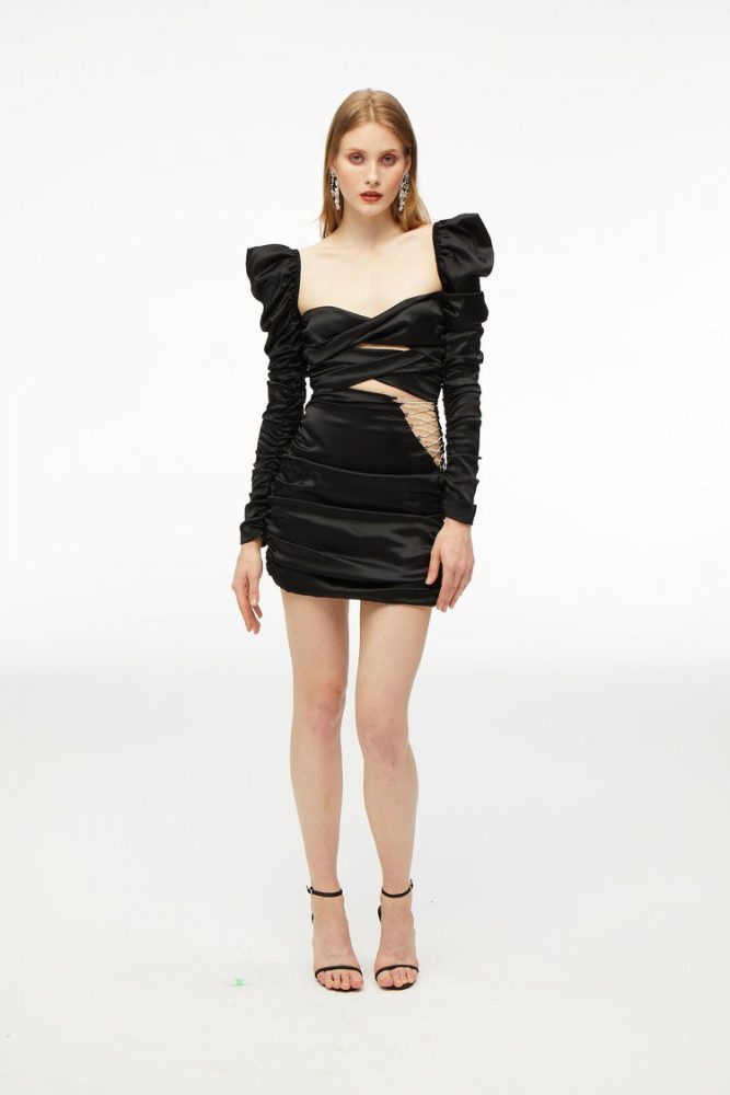 Freya Hollow Out Square Neck Dress