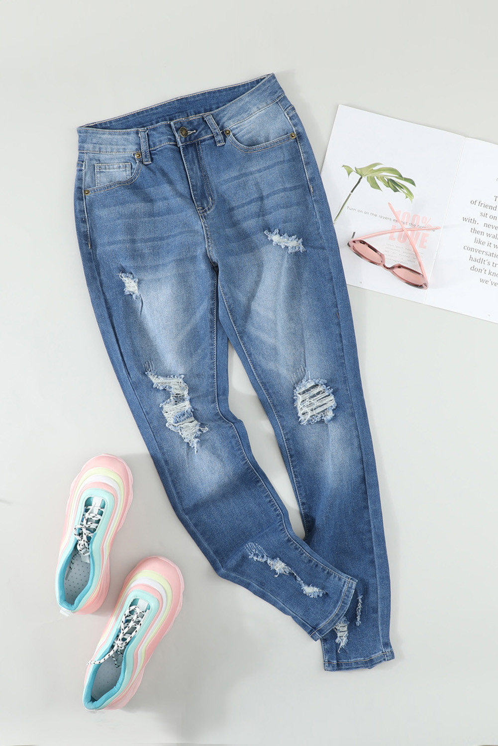 Destroyed Skinny Fit Jeans