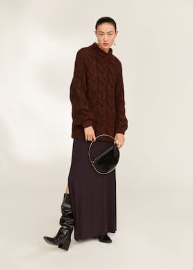 Metallic hoop bag