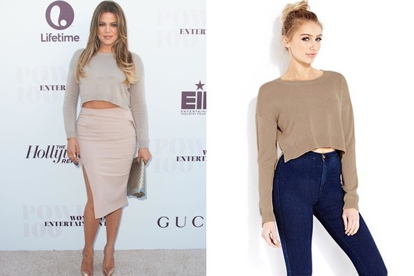Khloe Kardashian's Cropped Sweater