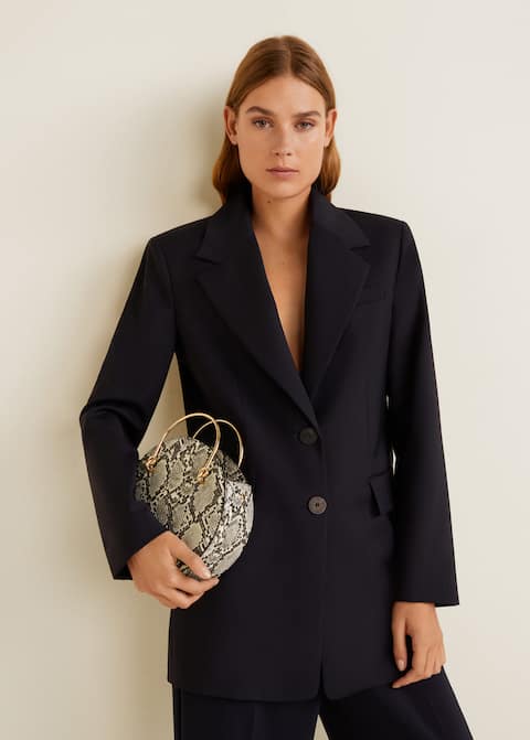 Snake-finish round bag
