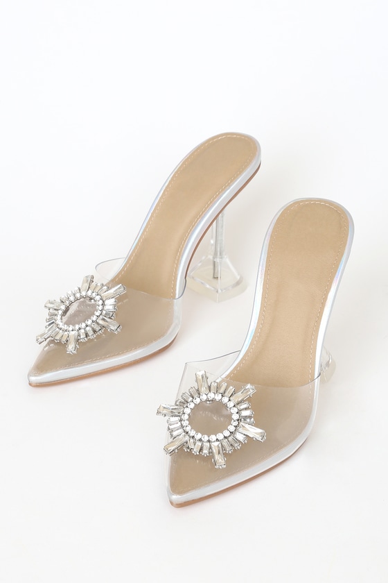 Lulus
Midnight Silver Holographic Pointed-Toe Heels