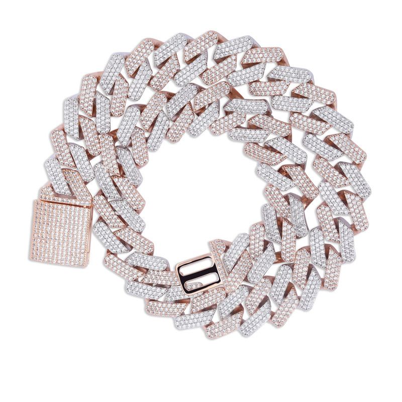 Helloice Two-Tone 20mm Miami Cuban Chain with Big Box Clasp