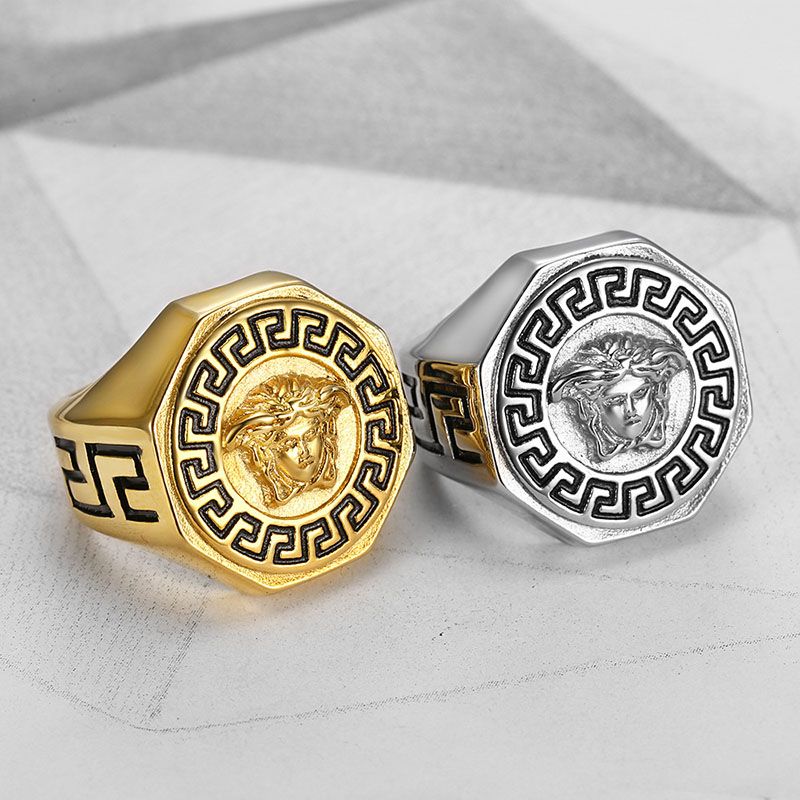 Helloice Stainless Steel Snake Hair Banshee Ring