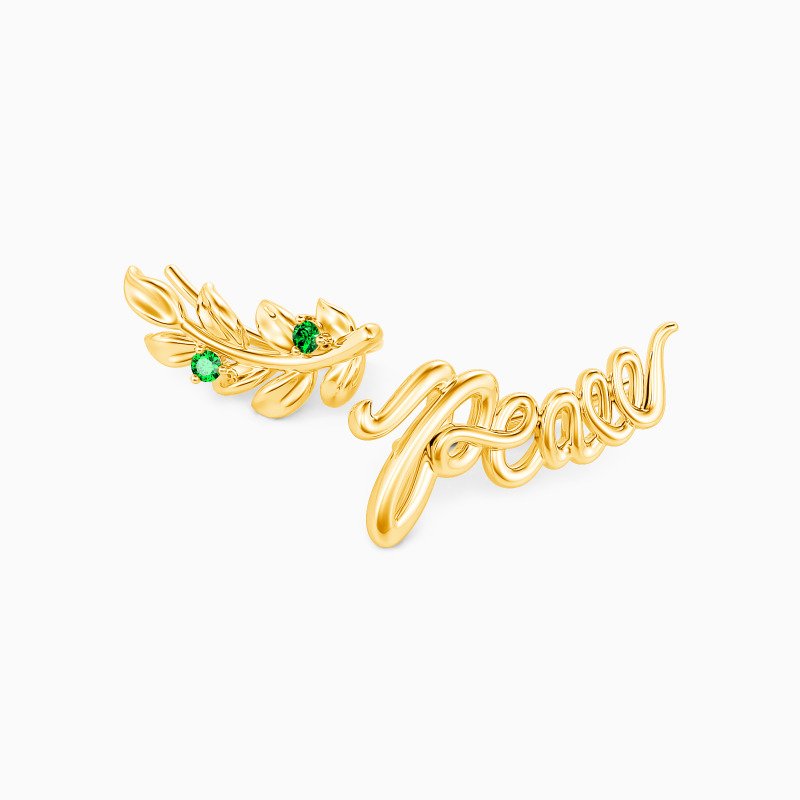 SHE·SAID·YES "Peace Anthem" Round Cut Earrings