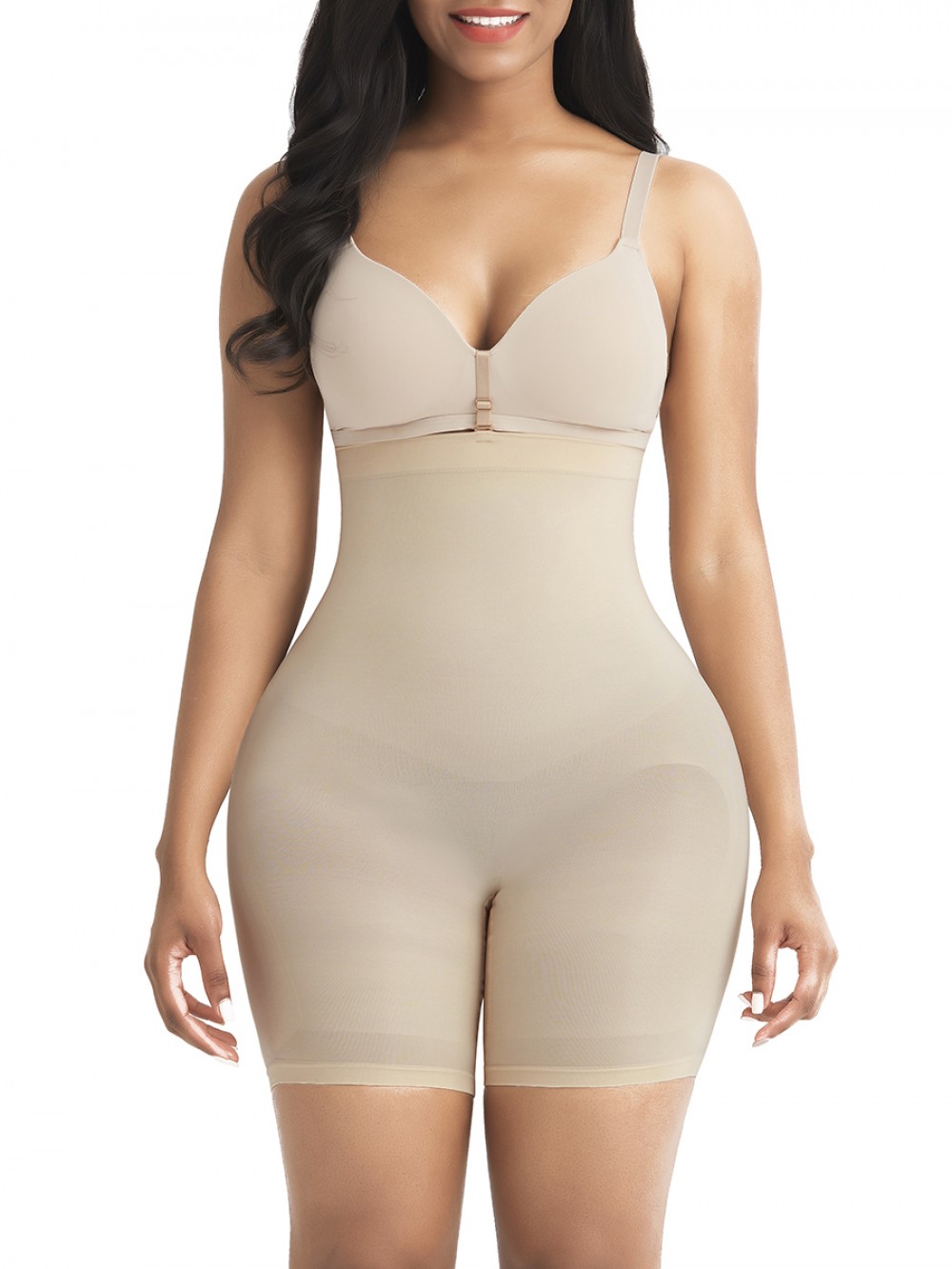 Comfort Devotion Beige Anti-Slip Big Size Seamless Butt Lifter