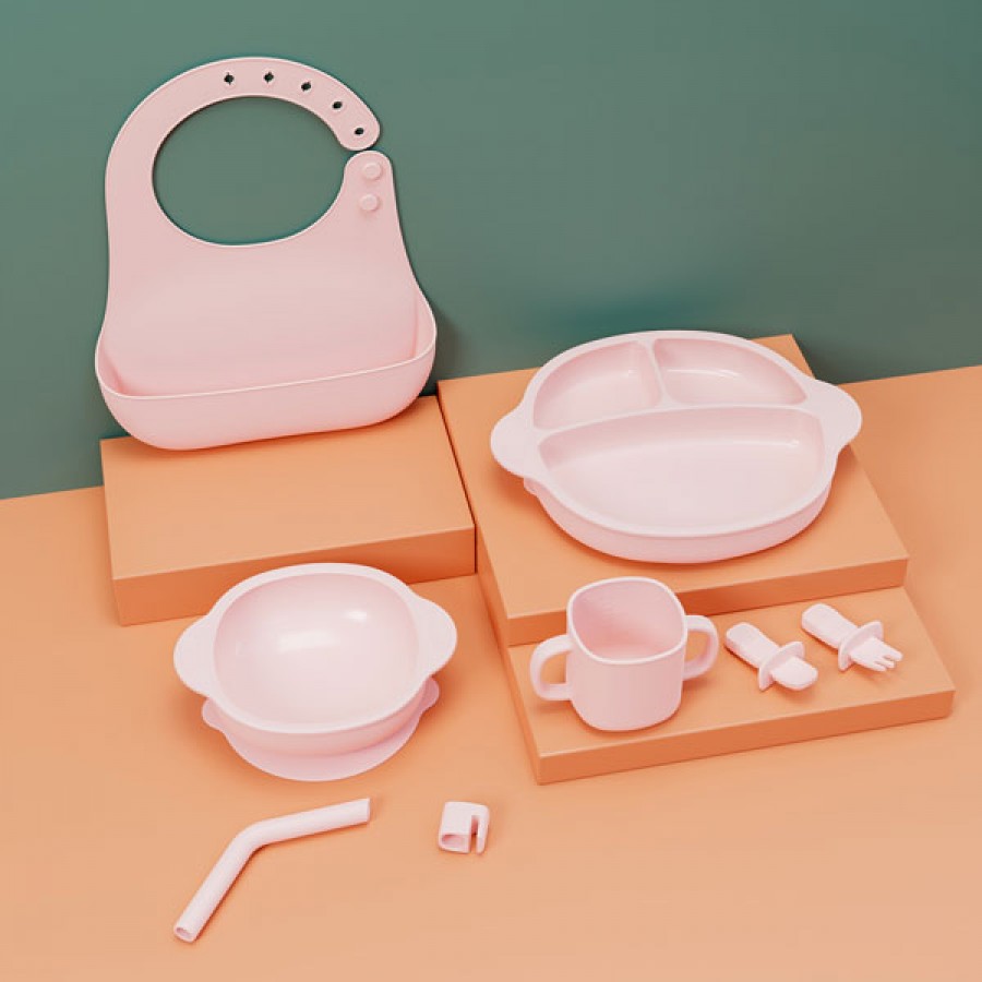 Wholesale Food Grade BPA Free Silicone Feeding Set