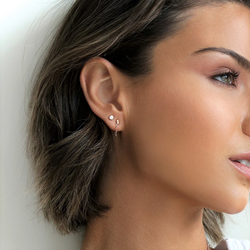 RONI EARRING SET ROSE GOLD