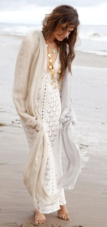 White Maxi Bohemian Dress White Maxi Bohemian Dress