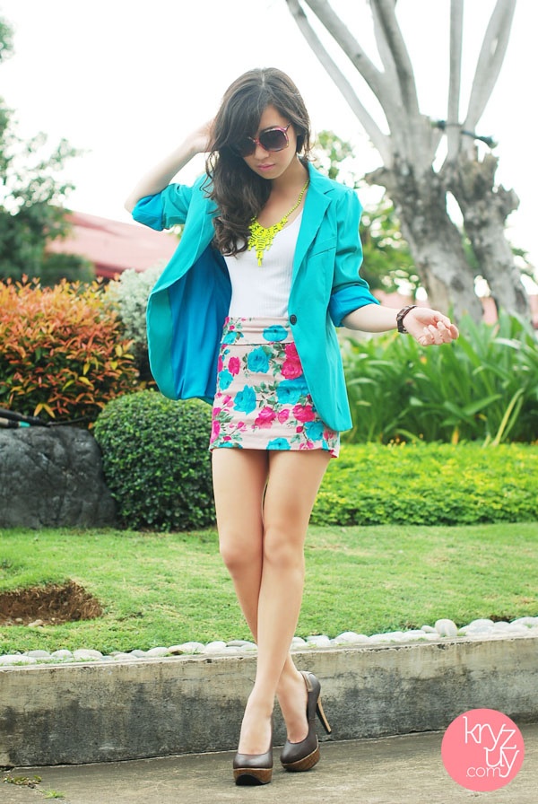 bright skirt + blazer bright skirt + blazer