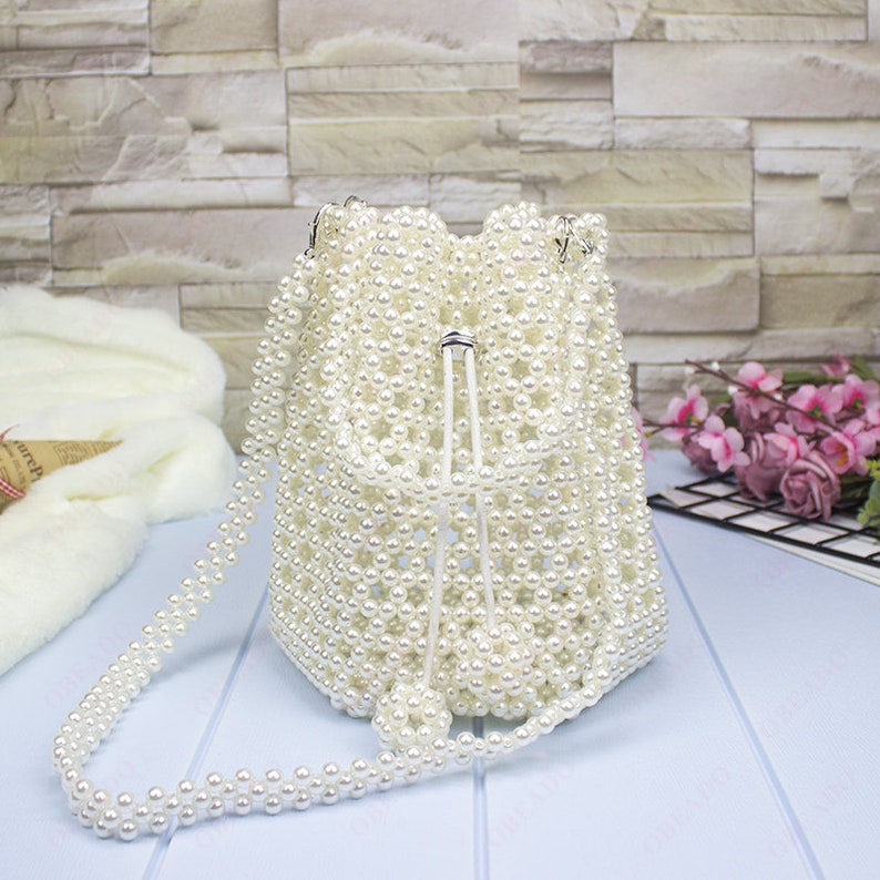 Pearl Clutch Beaded Handbags for Women