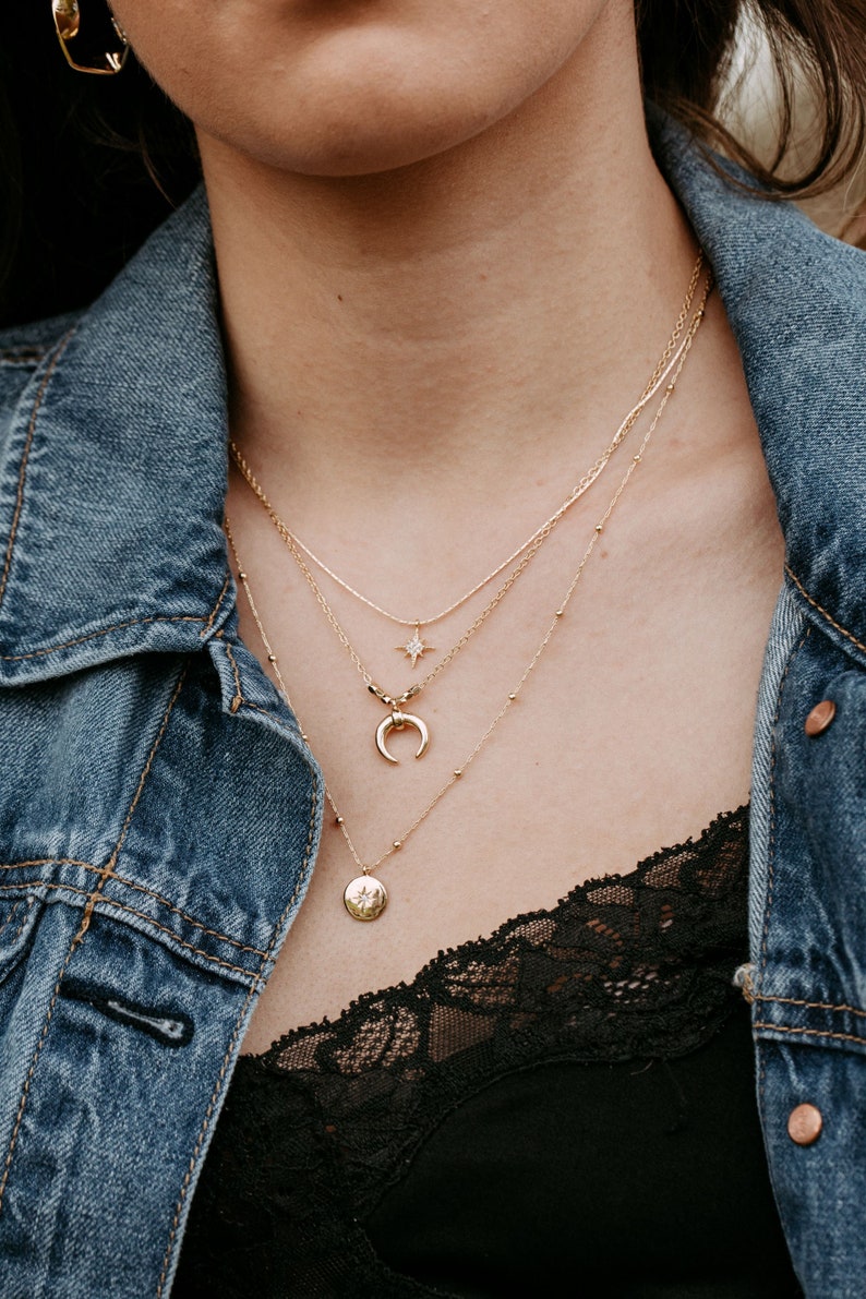 MultiLayer Star Moon Sun Choker Necklace