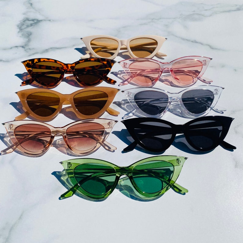 Retro Triangle Cat Eye Sunglasses | Cateye Sunglasses | Retro Sunglasses | Pointed Cateye Sunglasses | Lola