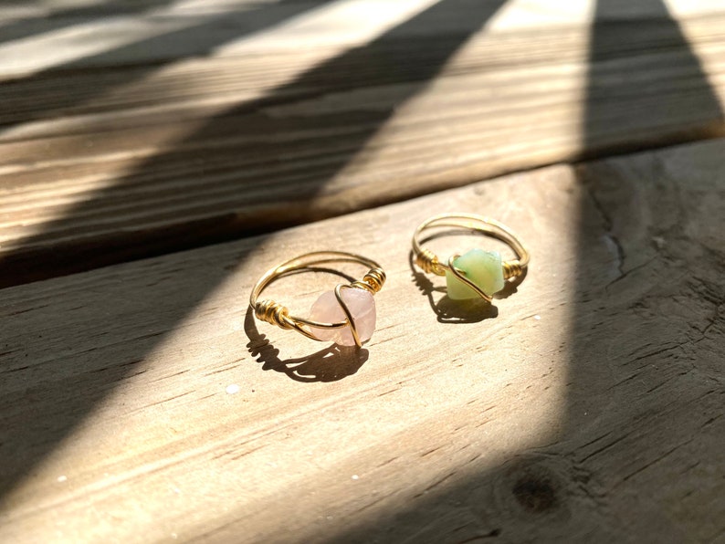 Crystals rings set