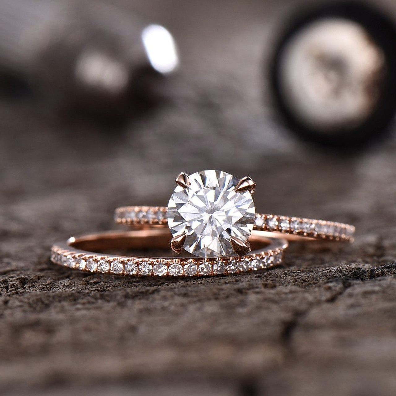Forever One Moissanite Engagement Ring
