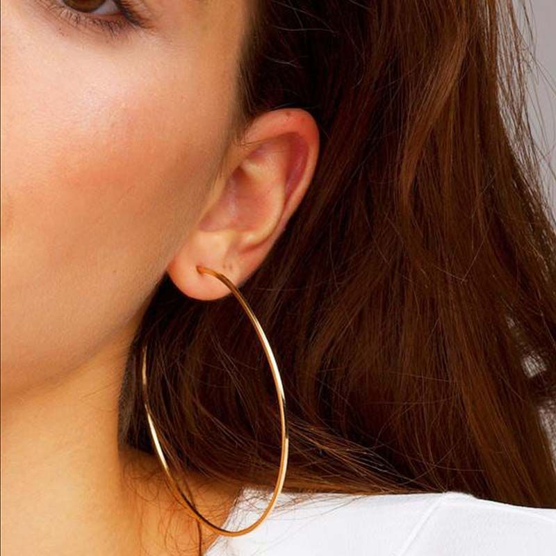Helloice 30mm-70mm Circle Hoop Earring in Gold
